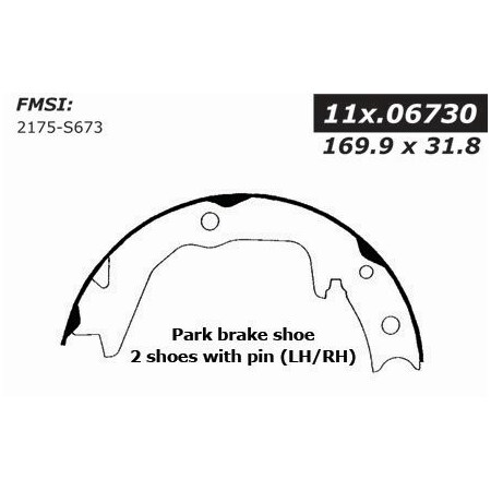Centric Parts Centric Brake Shoes, 111.06730 111.06730
